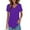 Purple, variant on Dyfzdhu V Neck T Shirts for Women Short Sleeve Loose Fit Summer Tops Basic Tee Casual Plain Tshirt S-5XL Black