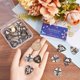 thumbnail image 3 of 1 caja de 24 amuletos de tarot de 4 estilos, amuletos de ouija, colgantes mágicos de mariposa con tablero de espíritus esmaltados de aleación de oro negro., 3 of 6