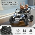 thumbnail image 6 of Farmdex 4WD 24 Volt Kids Ride on Car UTV, 2 Seater Ride on Toy Car with Remote Control, 400W Electric Car for Boys Girls, Storage Space, Bluetooth, LED Lights, White, 6 of 11