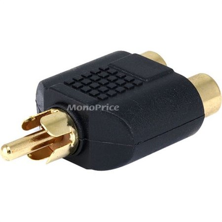 UPC: 0844660071860 | Monoprice RCA Plug to 2x RCA Jack Splitter Adapter  Gold Plated