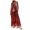 Wine, variant on Women's Christmas Print Solid Wide-Leg Strapless Tank Jumpsuit with Pockets, Dark Red, Size L
