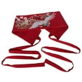thumbnail image 2 of Cinturón Obi para mujer, bordado con lazo, cintura ancha para vestido de ceremonia del té. Rojo, 2 of 9