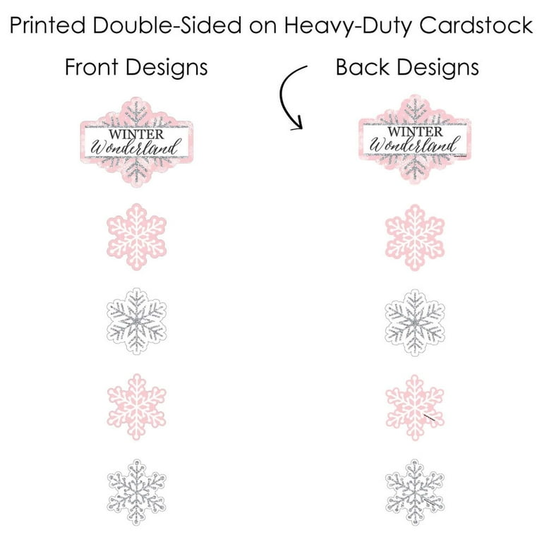 Winter Wonderland Double-Sided Glitter Cardstock 12X12-Snowflowers -  842715065123