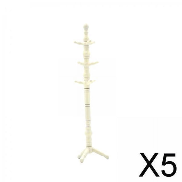 Paquete de 5-6 percheros para casa de muñecas, perchero para ropa, perchero para juegos de simulación para niños pequeños 5 piezas