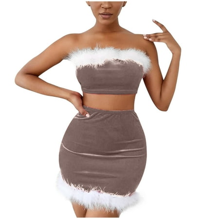

Mikilon Women s Home Underwear Christmas Erotic Lingerie Gold Velvet Stitching Sexy Lingerie Set Womens Clothing Valentines Day on Sale