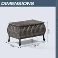 thumbnail image 4 of MeetLeisure Outdoor Wicker Coffee Table - Patio PE Rattan Coffee Table with Storage Room Suitable for Patio Deck Garden Porch, Brown, 4 of 9