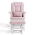 thumbnail image 3 of Storkcraft Tuscany Infant Nursery Glider & Ottoman White with Pink Swirl, 3 of 15