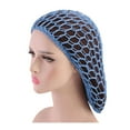 1Pieces Mesh Crochet Hair Net Crocheted Hair Net Cap Rayon Snood Hat Thick Short Women