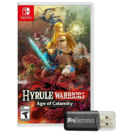 Hyrule Warriors: Age of Calamity - Nintendo Switch with ProElectronics MicroSD Card Reader