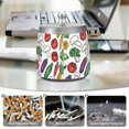 thumbnail image 6 of Yayeee Ashtray with Lid for Cigarette Smokeless Stainless Steel Home Ash Holder, Red Vegetables Pattern, 6 of 7