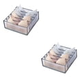 thumbnail image 1 of Caja de malla de almacenamiento Yuarrent organizador de cajón de ropa de gran capacidad Gris 2piezas, 1 of 6