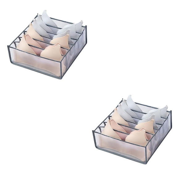 Caja de malla de almacenamiento Naiovety 2Conjunto Gris Organizador de cajón de tela Oxford