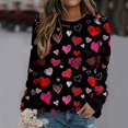 thumbnail image 2 of Sudadera vintage divertida de manga larga con cuello redondo y estampado de amor para el día de San Valentín para mujer Fridja  hkj2880, 2 of 5