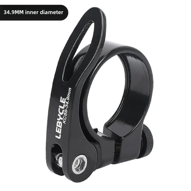 Lightweight & Durable 34.9mm Quick-Release Seat Post Clamp for Mountain & Road Bikes - Secure Locking System, Easy Installation, Convenient Storage, Black Finish