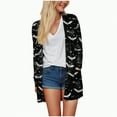 thumbnail image 4 of Towmus Women Halloween Long Sleeve Cardigan Cute Print Knitting Cardigan Long Sleeve Open Front Knitted Sweater Outwear Coat Tops, 4 of 6
