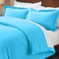 thumbnail image 4 of Superior Cotton Flannel Solid Duvet Cover Set, Twin, Blue, 4 of 9