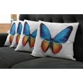 thumbnail image 5 of Ambesonne Butterfly Throw Pillow Cover 4 Pack, Cycle of Life Theme, 18", Orange Blue Black, 5 of 5