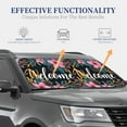 thumbnail image 4 of Daiia Floral Welcome Sign 2PCS Car Windshield Sun Shade, Foldable Sun Shield for Car Front Window, Auto Sun Blocker Visor Protector Universal for Truck SUV Pickup-Medium, 4 of 7