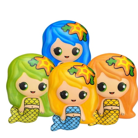 4PCS Squishies Toy 2019 HOTSALES Kawaii Adorable Mermaid Toy Slow Rising Cream