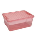 thumbnail image 4 of Shoreew Plastic Storage Box with Divided Tray Large Capacity Transparent Stackable Toy Storage Bin Playroom Container Organizer with Lid, 4 of 7