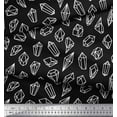 thumbnail image 3 of Soimoi Black Modal Satin Fabric Crystal Stone Geometric Fabric Prints By Yard 42 Inch Wide, 3 of 3