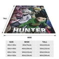 thumbnail image 6 of Hunter X Hunter Cartoon Printing Throw Blanket, All Seasons Flannel Fleece Blanket, Soft & Warm Plush Blankets for Couch Sofa Bed Camping Travel, 40"x30", 6 of 9