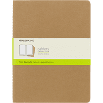 Moleskine Cahier Journals (Set of 3), XL (7.5" X 10"), Plain, Kraft Brown
