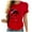 #1 Red, variant on Lolmot Pink Ribbon Shirt for Women Breast Cancer Awareness T-Shirt Cancer Fighter Tees Motivational Round Neck Short Sleeve Tops