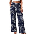 thumbnail image 2 of Utoimkio Drawstring Waist Tie-Dye Wide Leg Pants for Women Casual Summer Beach Trousers with Pockets, 2 of 6