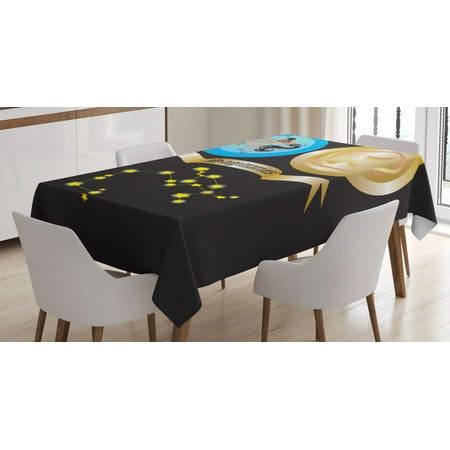 

Zodiac Sagittarius Tablecloth Mythical Centaur Motif with Zodiac Sign and Constellation Stars Pattern Rectangular Table Cover for Dining Room Kitchen 52 X 70 Inches Multicolor by Ambesonne