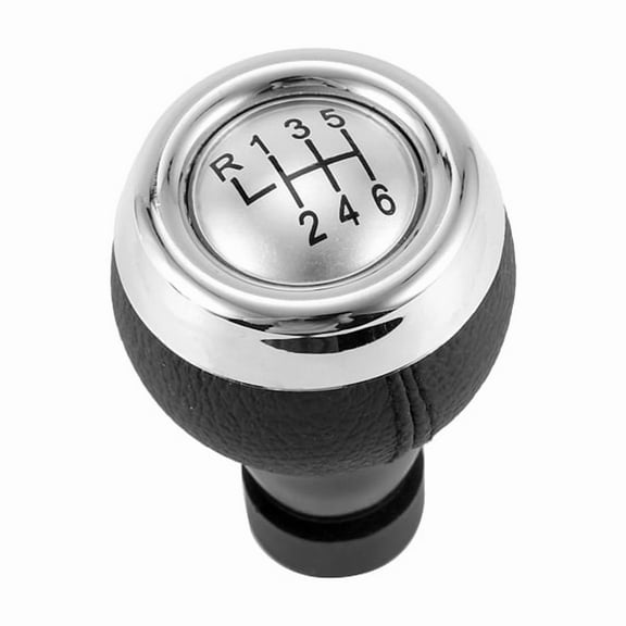 6 Speed Manual Car Gear Shift Knob Stick Shifter Lever for R50 R53 R55 R56 R60,1 x Gear Shift Knob,black & silver