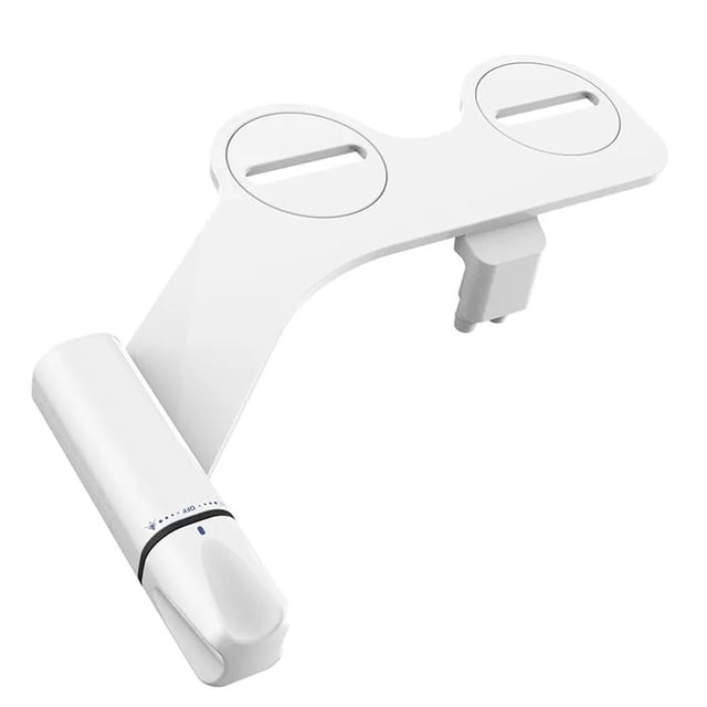 Graflsoa Non-Electric Bidet Toilet Seat with Dual Cleaning Modes for Feminine and Rear Hygiene, Manual ABS Washlet with Self-Cleaning Nozzle, Easy Installation Kit Included