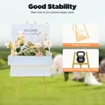 thumbnail image 2 of Champagne Gold Wedding Easel Stand, Adjustable Height & Angle, Durable Steel Pipe Frame, Foldable, Anti-Slip Feet for Picture Display - 5kg Capacity, 2 of 13