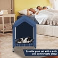 thumbnail image 3 of Casa elevada para perros, a prueba de lluvia, para gatos, pequeña y mediana, 3 of 8