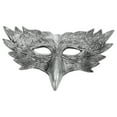 thumbnail image 1 of Máscara de cabeza de águila para Halloween, accesorio de media cara, diseño para fiestas, accesorios de cosplay Plata antigua, 1 of 9