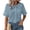 Navy, variant on Womens Peter Pan Collar Short Sleeve Shirt Button Down Cotton Blouse Tops Summer Loose Fit Casual Textured Tops