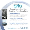 thumbnail image 3 of Lasko 40" 5-Speed Smart Tower Fan Powered by Aria, Wi-Fi Connected, Alexa, Google, Black, T40733, 3 of 16