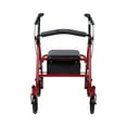 thumbnail image 2 of McKesson Red Rollator, Steel Frame Folding Mobility Aid, 300-lb Weight Capacity, 1 Ct, 2 of 6