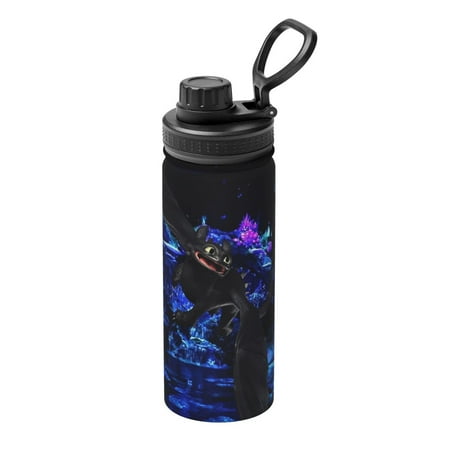 

How To Train Your Dragon Toothless 18 Oz Water Bottle Insulated Stainless Steel Vacuum Tumbler Water Flask For Students Boys Girls