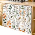 thumbnail image 2 of Green Orange Eucalyptus Cabinet Curtain 35"Wx35"L,Dustproof Under Sink Skirt W/ Self Adhesive Tape,Summer Watercolor Botanical Leaf Cabinet Curtain Cover for Kitchen Sink,Bathroom Vanity,Laundry Room, 2 of 9