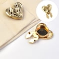 thumbnail image 2 of Heart Shaped Alloy Cufflinks Clip Decorative Button Clip for Dress Uniform Shirt, 2 of 8