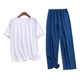 thumbnail image 3 of StSilkitty Men's 2 Piece Outfits Short Sleeve Crewneck Athletic T Shirts and Pants Sets Lightweight Comfy Loungewear Set, 3 of 5