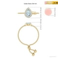 thumbnail image 4 of ANGARA Natural Pear-Shaped Aquamarine Halo Bolo Ring in 14K Yellow Gold for Women (Size-6x4mm) | March Birthstone, Birthday, Anniversary, Jewelry Gift for Women | Natural Aquamarine Ring, 4 of 9
