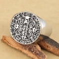 thumbnail image 2 of GHSDFBB Bague Religieuse en Acier Inoxydable Catholique St Benedict Exorcisme Signet Protection Démon Chasseur de Fantômes Bande Croisée avec Beaucoup de Lettres, Or, Argent Noir, 2 of 4
