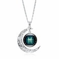 thumbnail image 1 of Collar de astrología para mujer | Colgante del zodiaco, regalo para esposa, novia o mamá | Colgante de aleación de cristal de 0,8 x 3,6 cm con cadena de 45 cm | Ideal para cumpleaños, Navidad, aniver, 1 of 1