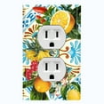 thumbnail image 1 of Metal Light Switch Plate Cover Elegant Floral Fruit Leaves Tile Pattern TIL019, 1 of 13