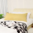 thumbnail image 3 of Unique Bargains Pillowcases 2 Pack Microfiber Body Pillow Covers Gold 20" x 72", 3 of 7