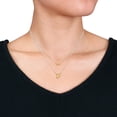 thumbnail image 6 of Everly Women's Two-Tone White and Yellow Gold Silver Infinity and Heart Charm Double Strand Necklace, 6 of 9