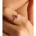 thumbnail image 2 of vylahjewellery Pear Cut 1.50 Ct Customize Pink Diamond Halo Ring Plated White Gold Moissanite Anniversary Ring, 2 of 4
