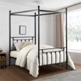 thumbnail image 4 of Lexicon Chelone Twin Metal Canopy Platform Bed in Black, 4 of 5